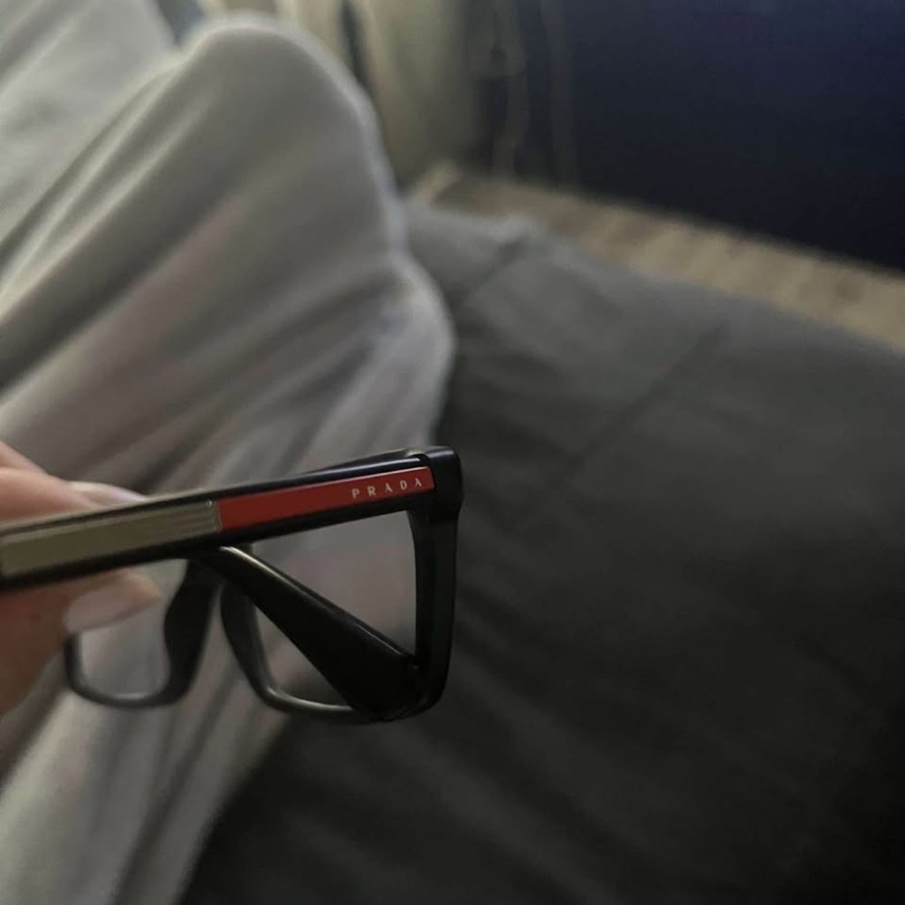 Prada Black and Red Men's Glasses